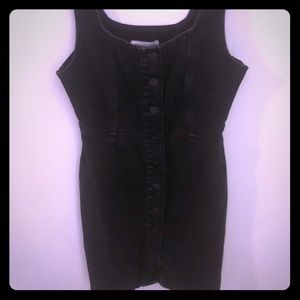 Black denim dress